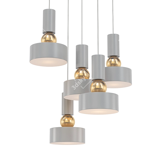 Elegant Void Pendant Light 3D model image 1