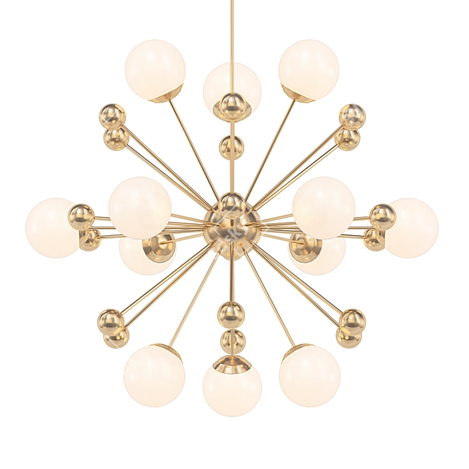 Luxury Glass Loft Pendant Light 3D model image 1