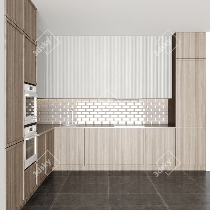 Modular Kitchen Design: V-Ray/Corona Ready 3D model image 3