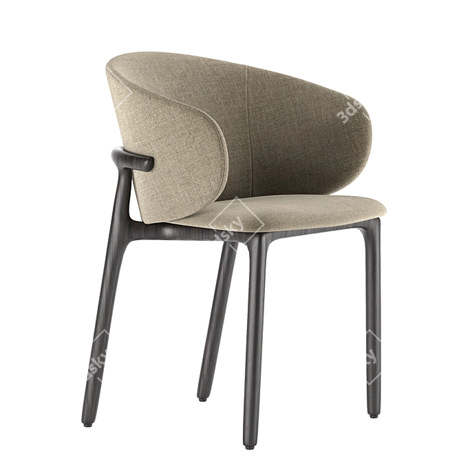 Contemporary Single Chair 3D model image 2