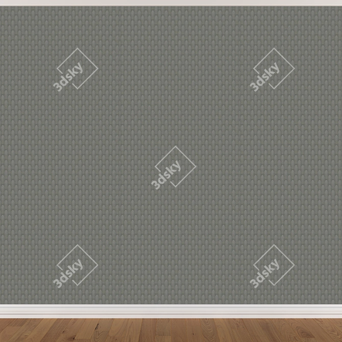 Seamless Wallpaper Set in 3 Colors 3D model image 4