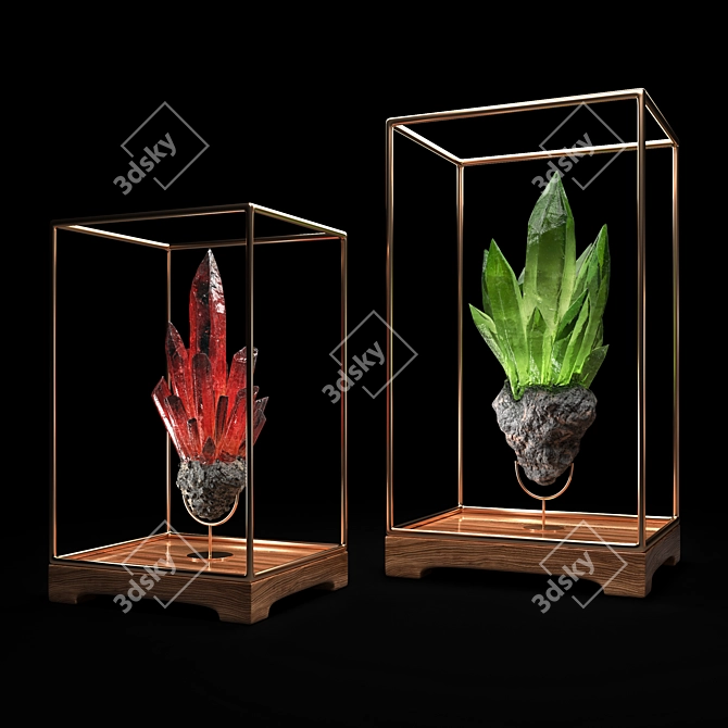 Exquisite Decorative Mineral Stones 3D model image 3