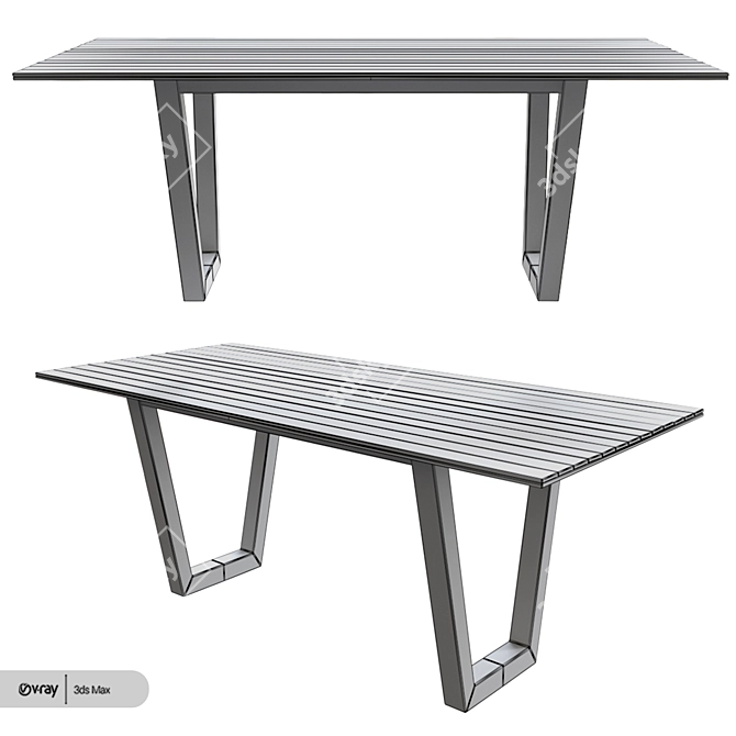 Logan Expandable Dining Table: Versatile Elegance for Every Meal 3D model image 3