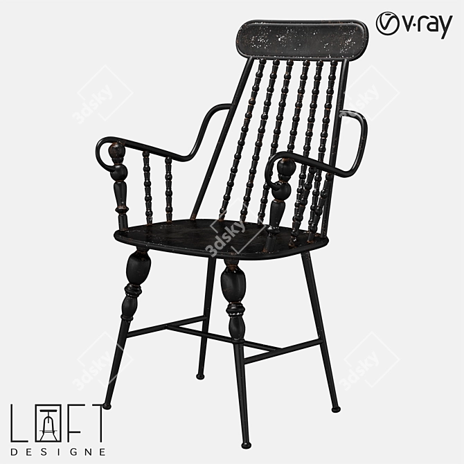 Metal Chair LoftDesigne 2635 3D model image 1