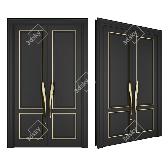 Anodized Aluminium Archism Door Set 3D model image 3