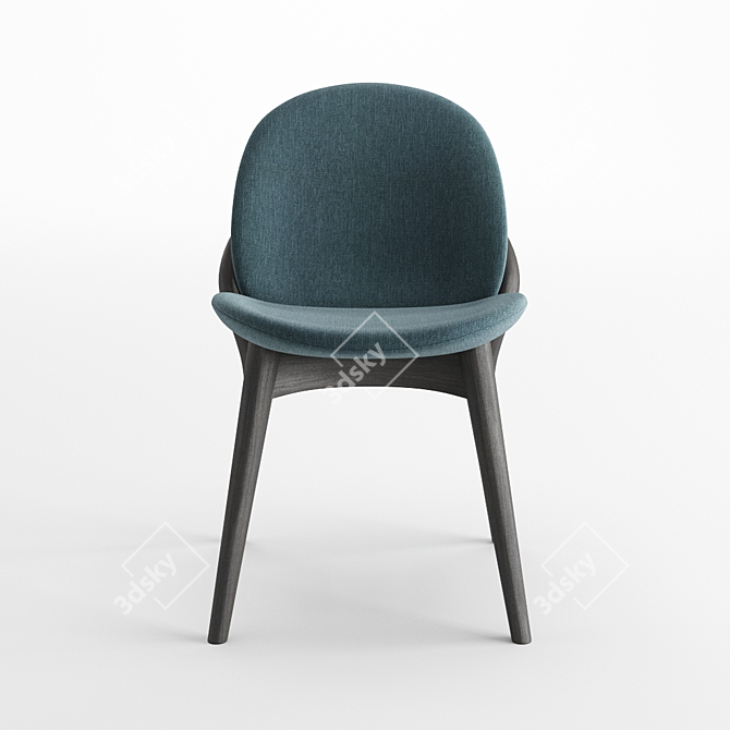 Elegant Porada Lip Dining Chair 3D model image 2