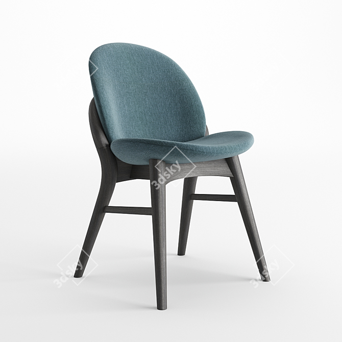 Elegant Porada Lip Dining Chair 3D model image 5
