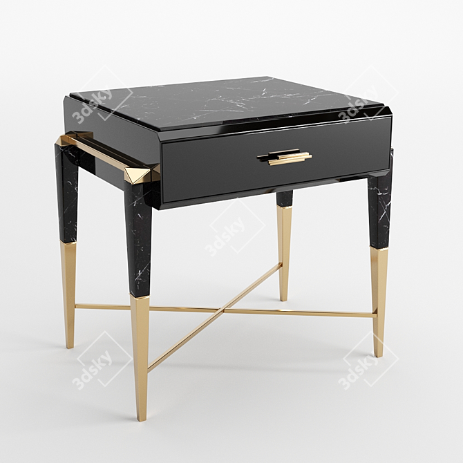 Sleek Spear Side Table 3D model image 1