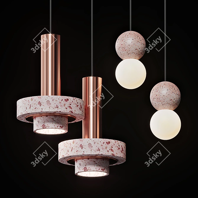 Elegant Pendant Lights Collection 3D model image 1