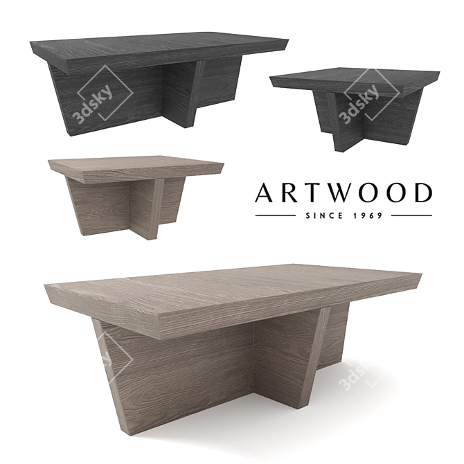 Artwood TRENT Coffee Tables | Stylish and Functional 3D model image 1