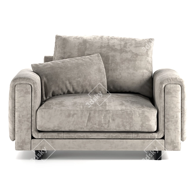 Luxury Nativ 1.5-Seat Underline Chair 3D model image 2
