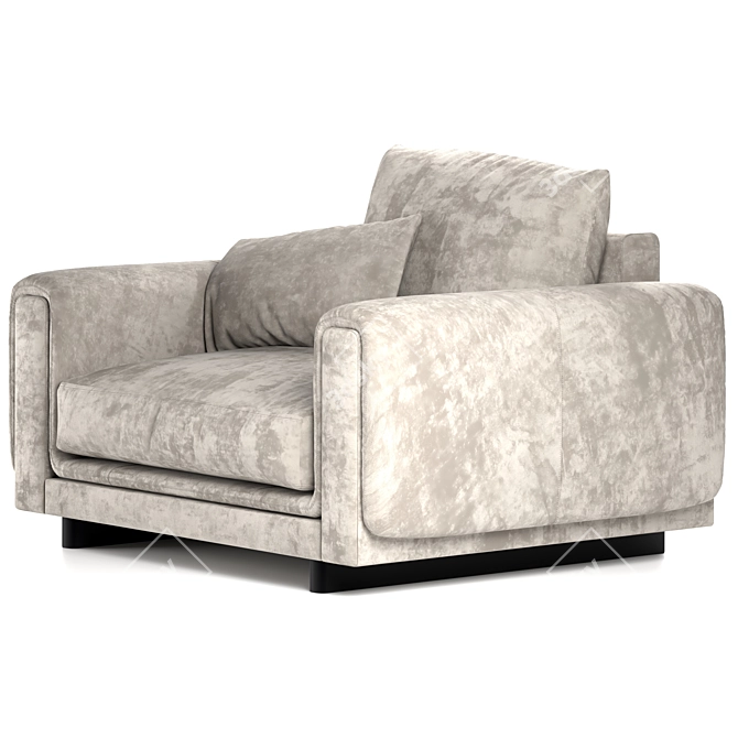 Luxury Nativ 1.5-Seat Underline Chair 3D model image 4
