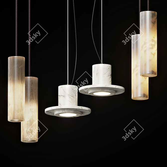 Elegant Pendant Lights Collection 3D model image 2