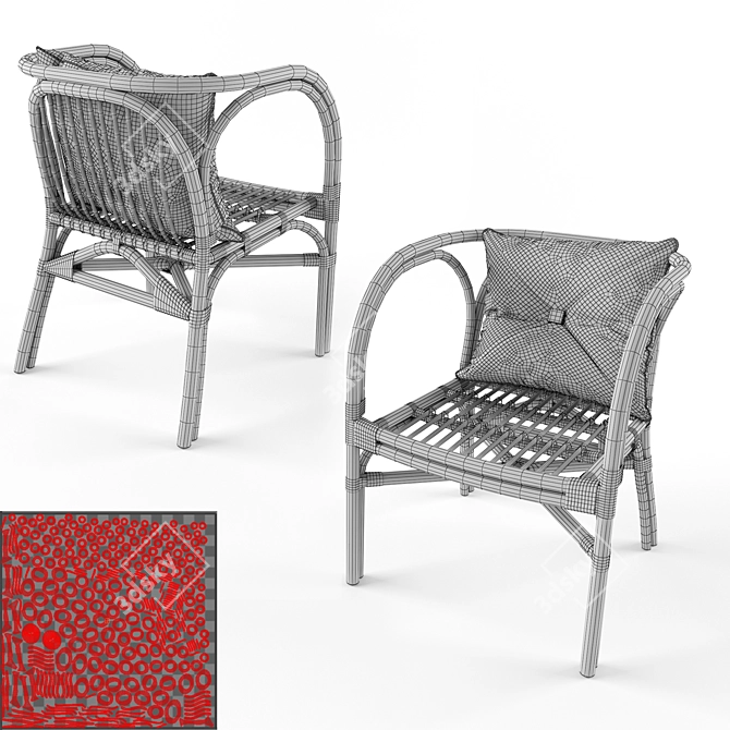 Opalhouse Avalon Accent Chair: Stylish & Realistic Design 3D model image 4