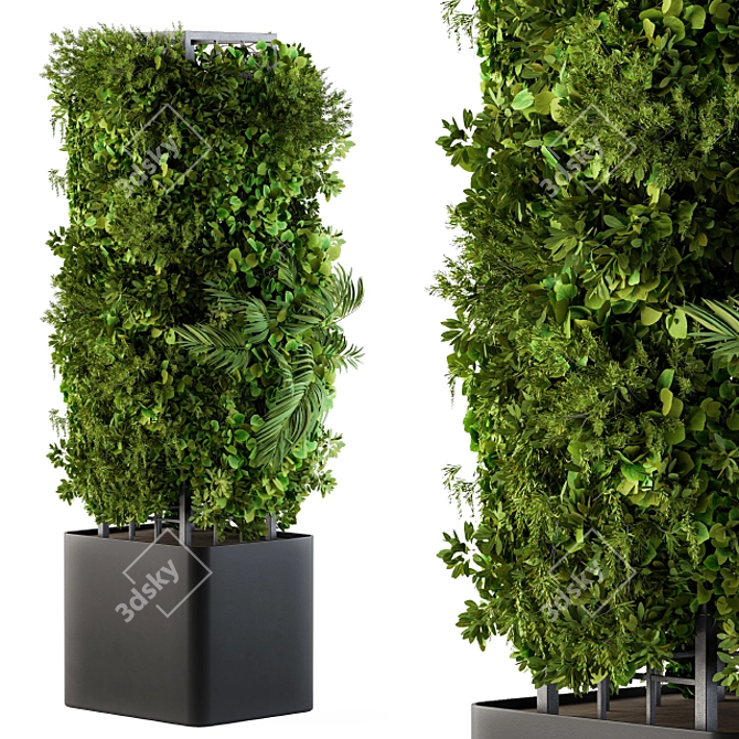 Vertical Oasis: Outdoor Plant Box 3D model image 1