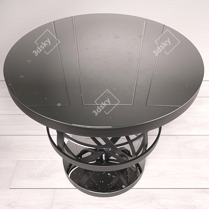 Elegant Metallic Mirror Table 3D model image 3