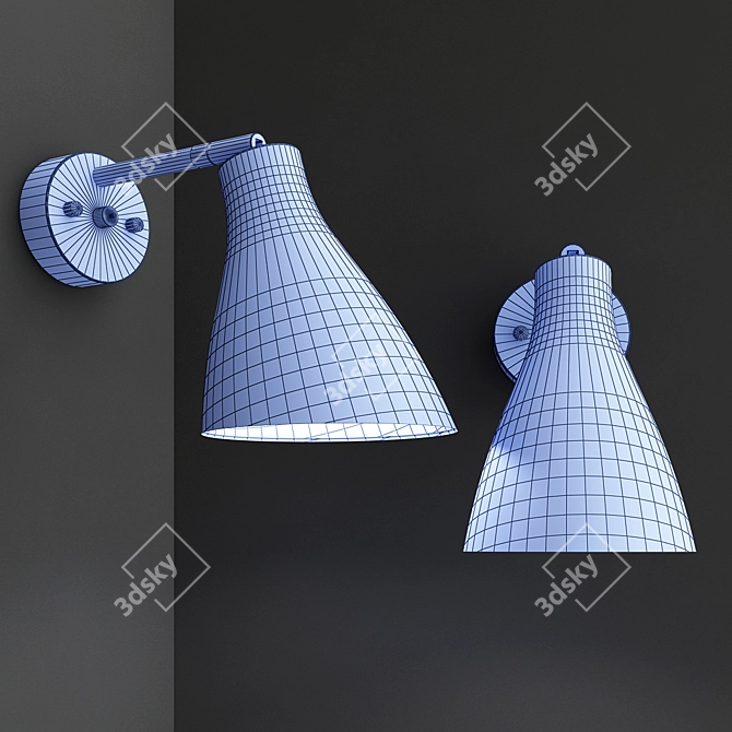 Swing Wall Light - Sleek and Stylish Metal Lighting Solution 3D model image 4