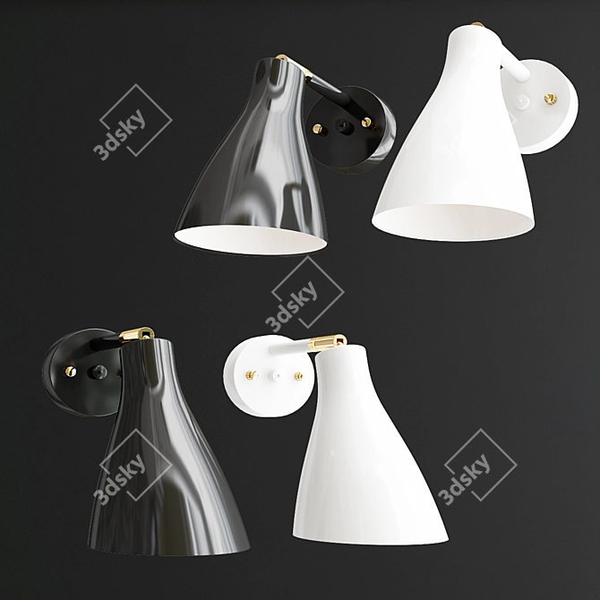 Swing Wall Light - Sleek and Stylish Metal Lighting Solution 3D model image 5