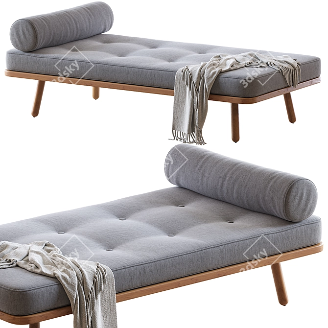 Versatile Daybed: W1800 x H440 x D900mm 3D model image 1