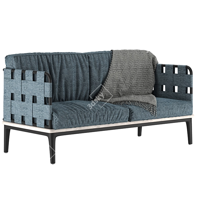 Modern 3-Seater Soffa - 195cm 3D model image 2