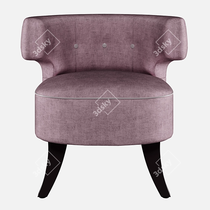 Rugiano Brigitta: Chic Art Deco Armchair 3D model image 1