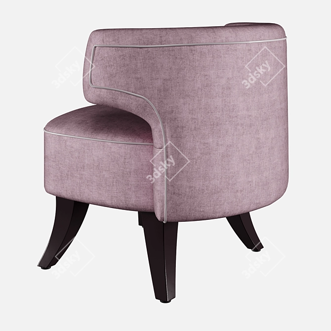 Rugiano Brigitta: Chic Art Deco Armchair 3D model image 3