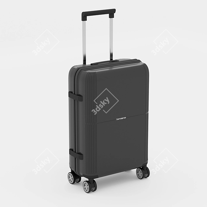  Samsonite Trolley Suitcase: Wheeled Elegance 3D model image 3