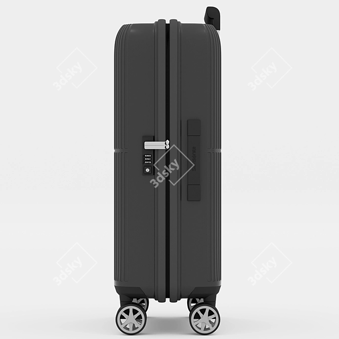  Samsonite Trolley Suitcase: Wheeled Elegance 3D model image 5