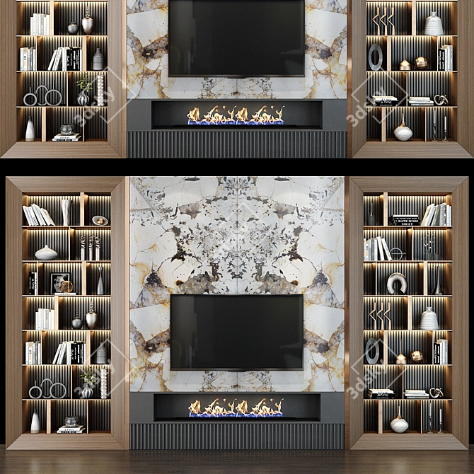 Stylish TV Shelf by Studia 54 3D model image 1