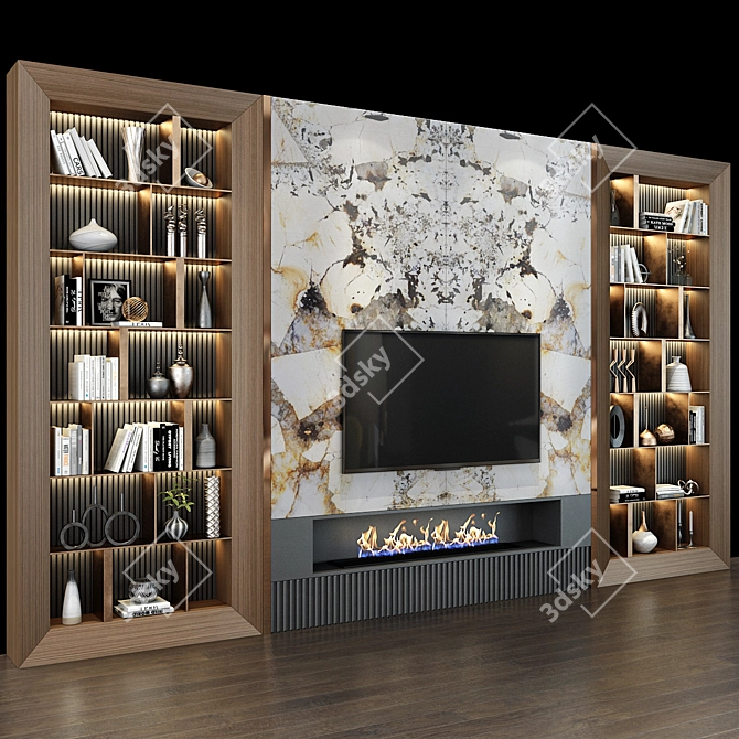 Stylish TV Shelf by Studia 54 3D model image 2