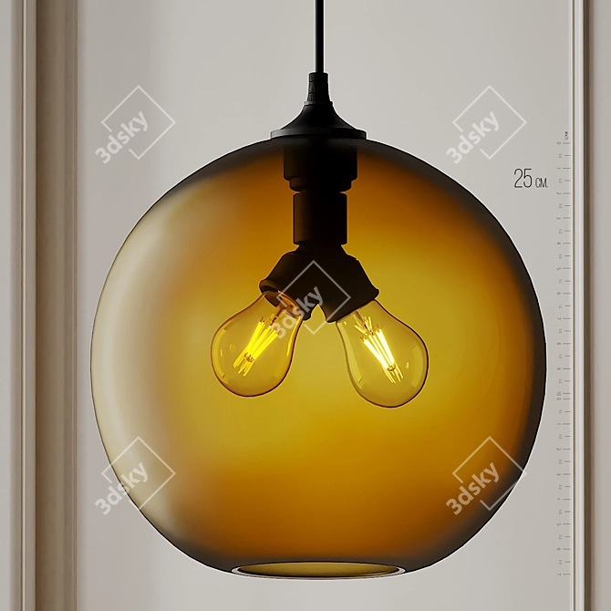 Binary Pendant: Elegant Illumination by Jeremy Pyles 3D model image 4