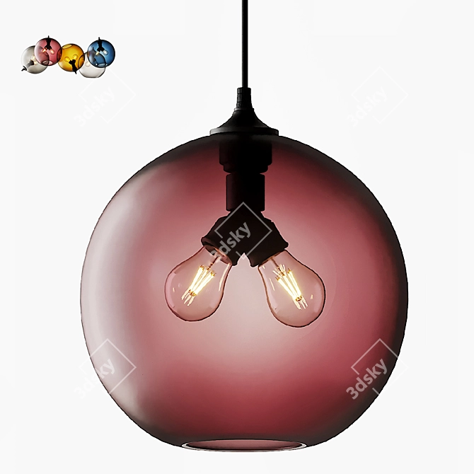 Binary Pendant: Elegant Illumination by Jeremy Pyles 3D model image 6