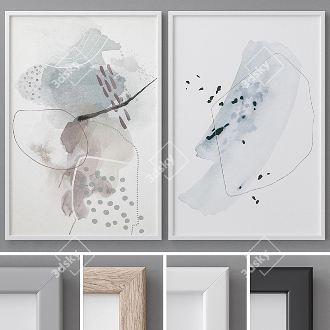 Modern Abstract Art Photo Frame 3D model image 1