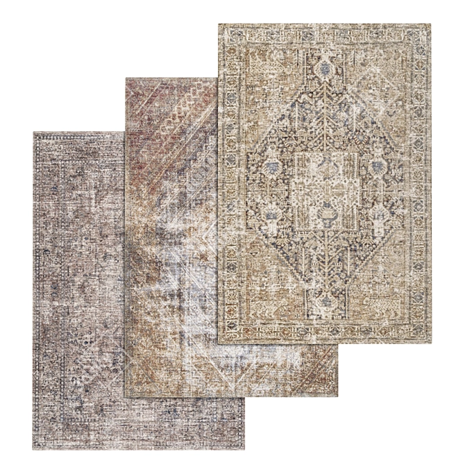 Luxury Carpet Set: High-Quality Textures 3D model image 1