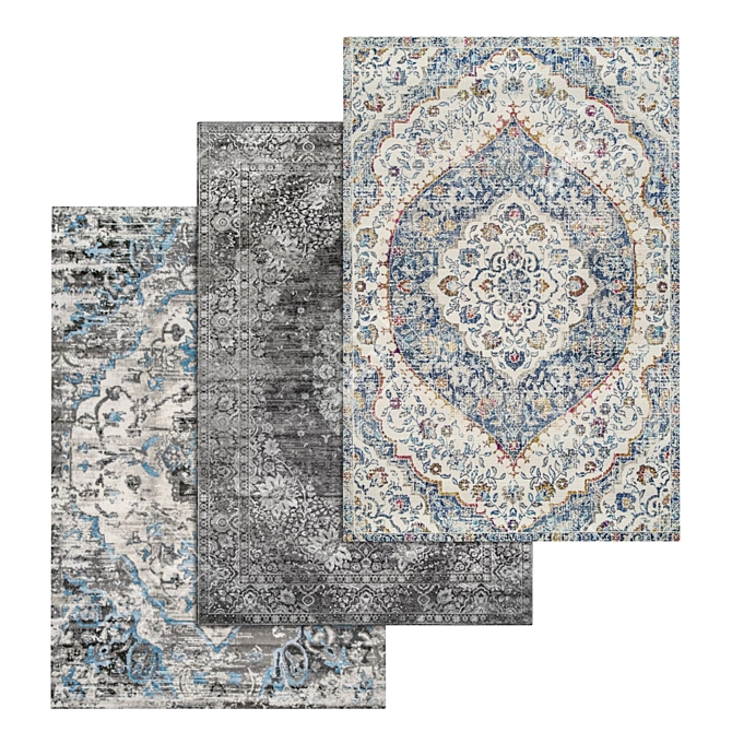 Elevate Your Space: Deluxe Carpet Set 3D model image 1