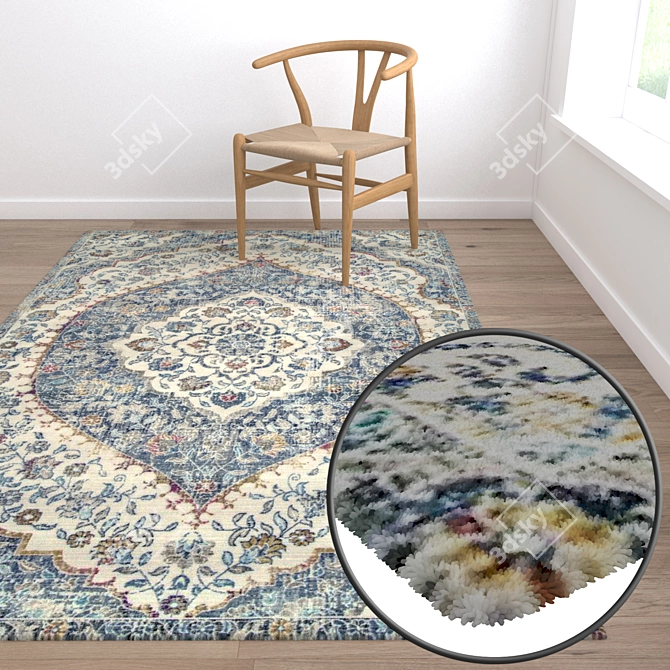 Elevate Your Space: Deluxe Carpet Set 3D model image 5