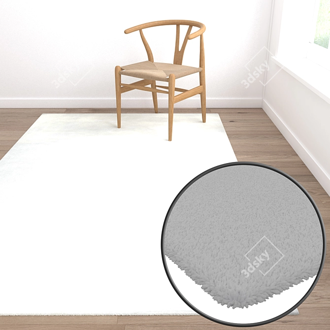 Versatile Carpet Set with High-Quality Textures 3D model image 5