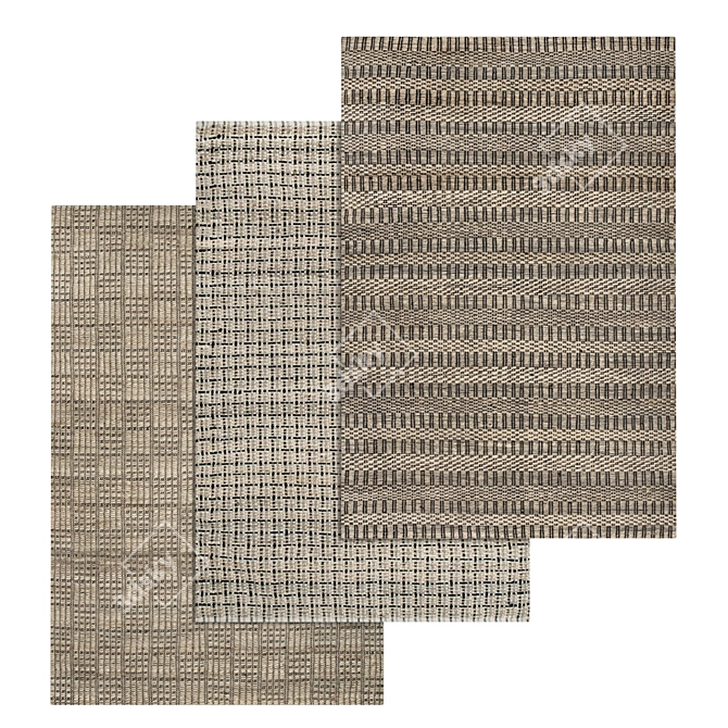 High-quality Carpets Set 3D model image 1