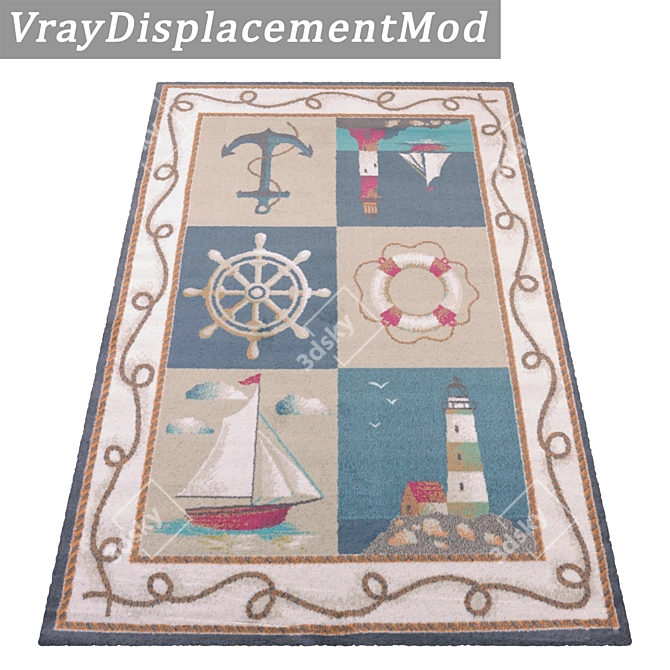 Luxury Carpets Set: High-Quality Textures. 3D model image 3