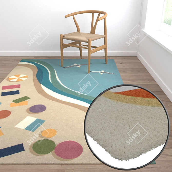 Luxury Carpets Set: High-Quality Textures. 3D model image 5