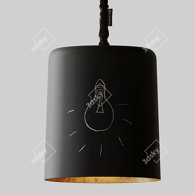 Bin Lavagna Pendant: Modern Artistic Lighting. 3D model image 1