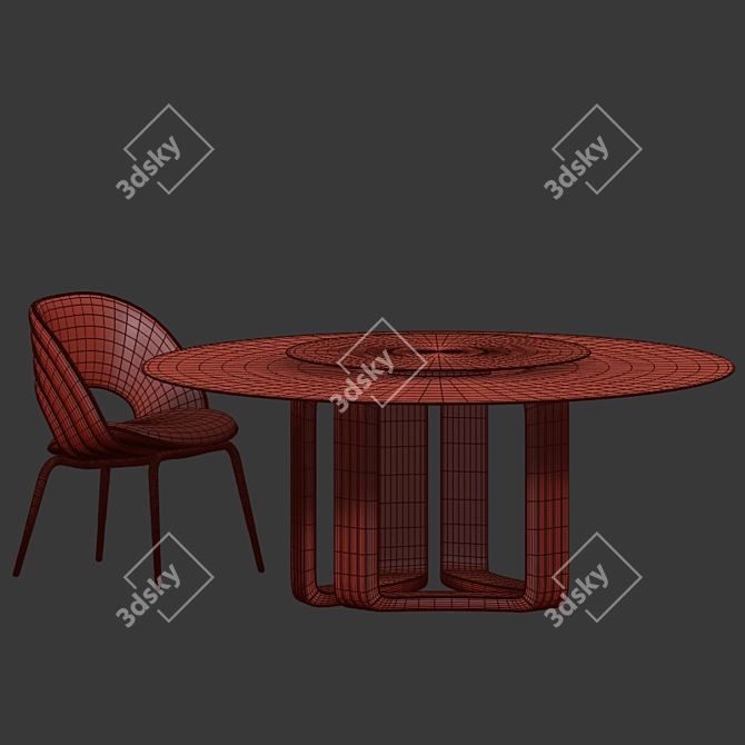 Visionnaire Kylo Dining Set: Stylish & Functional 3D model image 5