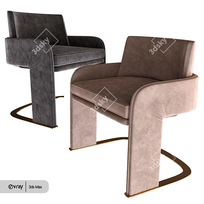 Odisseia Modern Designer Chair 3D model image 1