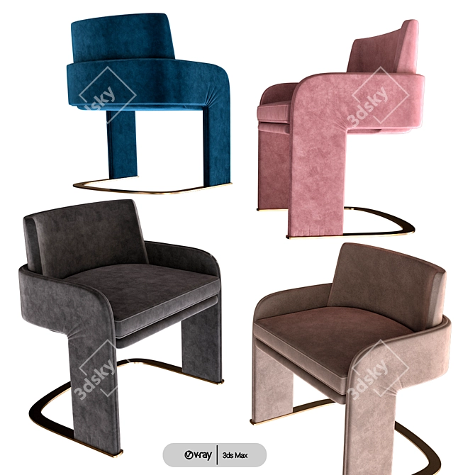 Odisseia Modern Designer Chair 3D model image 2