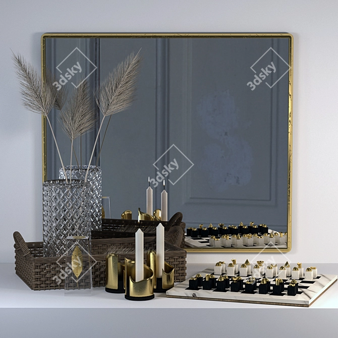 Elegant Decorative 3D Set 3D model image 1