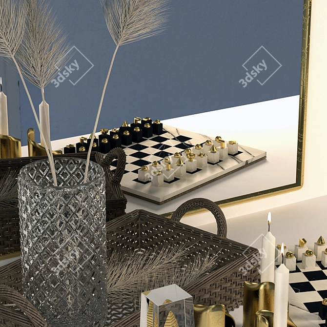 Elegant Decorative 3D Set 3D model image 2