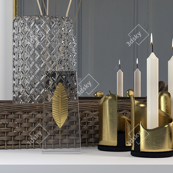 Elegant Decorative 3D Set 3D model image 3