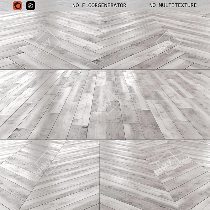 Versatile Floor Laminate with 7 Tile Patterns 3D model image 1