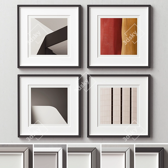 Multi-Color Picture Frame Set 3D model image 2