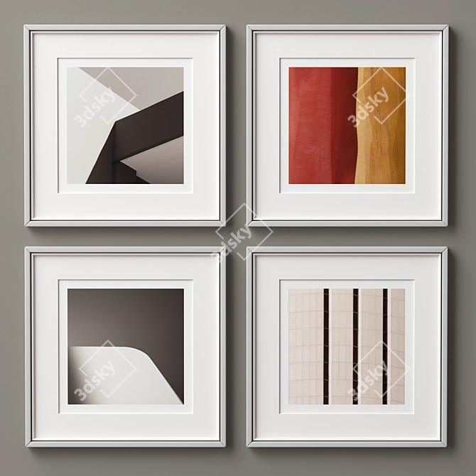 Multi-Color Picture Frame Set 3D model image 4